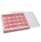 Preview: Pralinenschachtel Stegpackung Elegance 20er rosa matt, Hohlrand